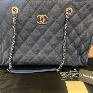 Vintage Chanel Blue Purse